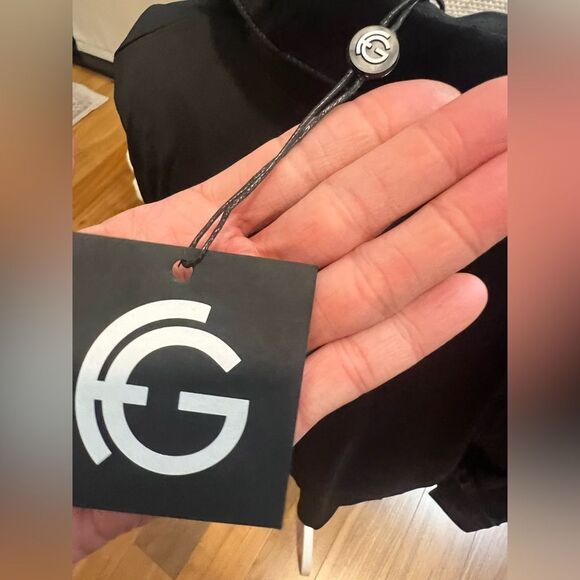 Franne Golde Black Harlow Button-Up Shirt size L NWT - Picture 9 of 12